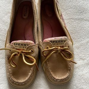 Sperry Topsider Angelfish Pink Plaid Sequin